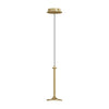 Issa 6-in Brushed Gold LED Pendant