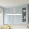 Issa 12-in White LED Pendant