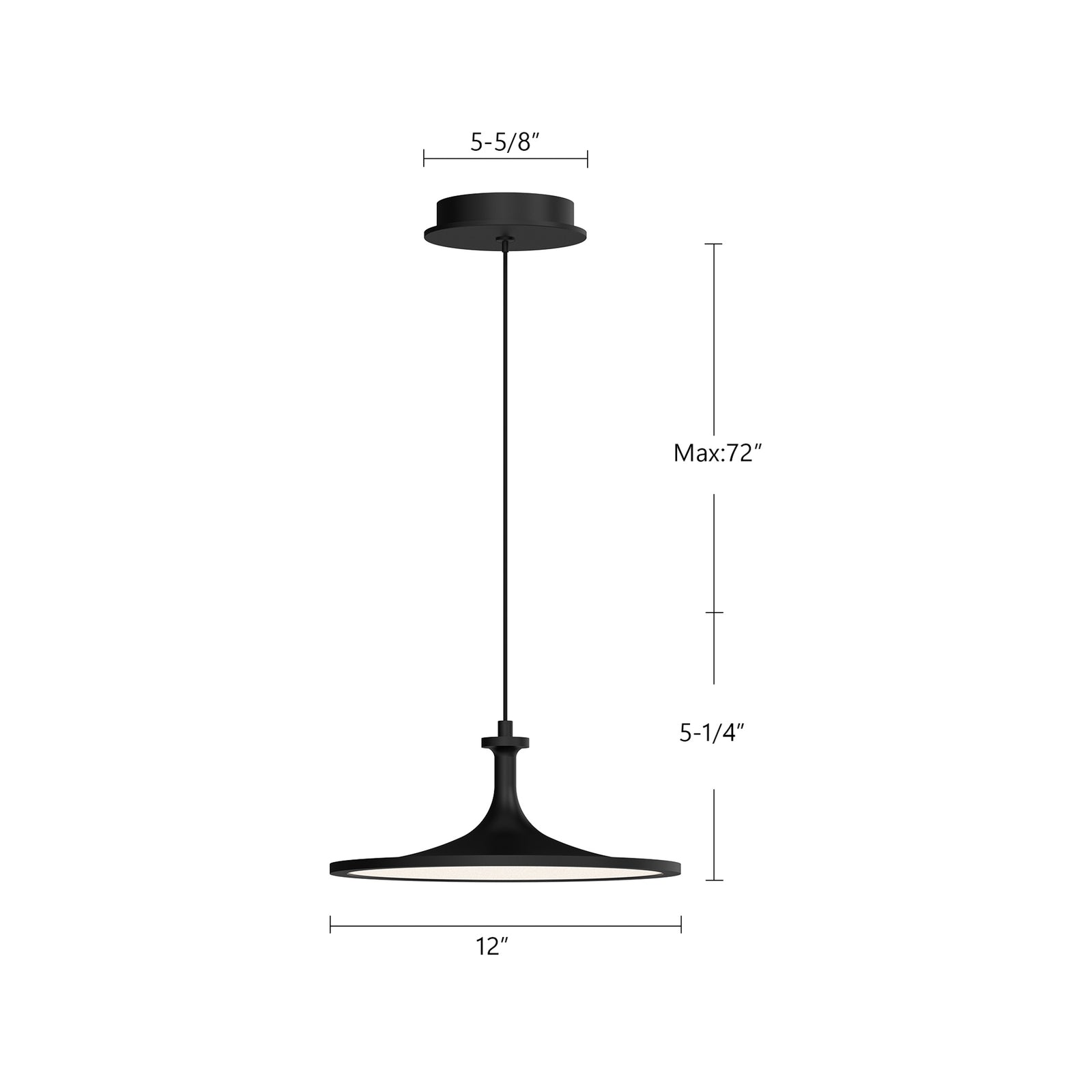 Issa 12-in Brushed Gold LED Pendant