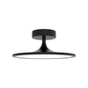 Issa 12-in Matte Black LED Semi Flush Mount
