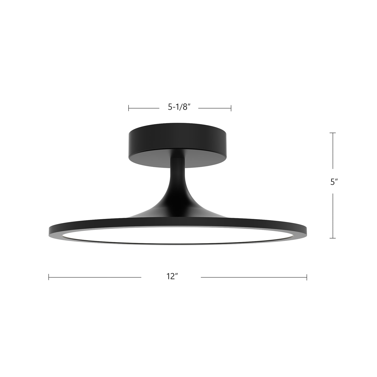 Issa 12-in Brushed Gold LED Semi Flush Mount