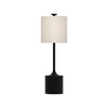 Issa 26-in Matte Black/Ivory Linen 1 Light Table Lamp