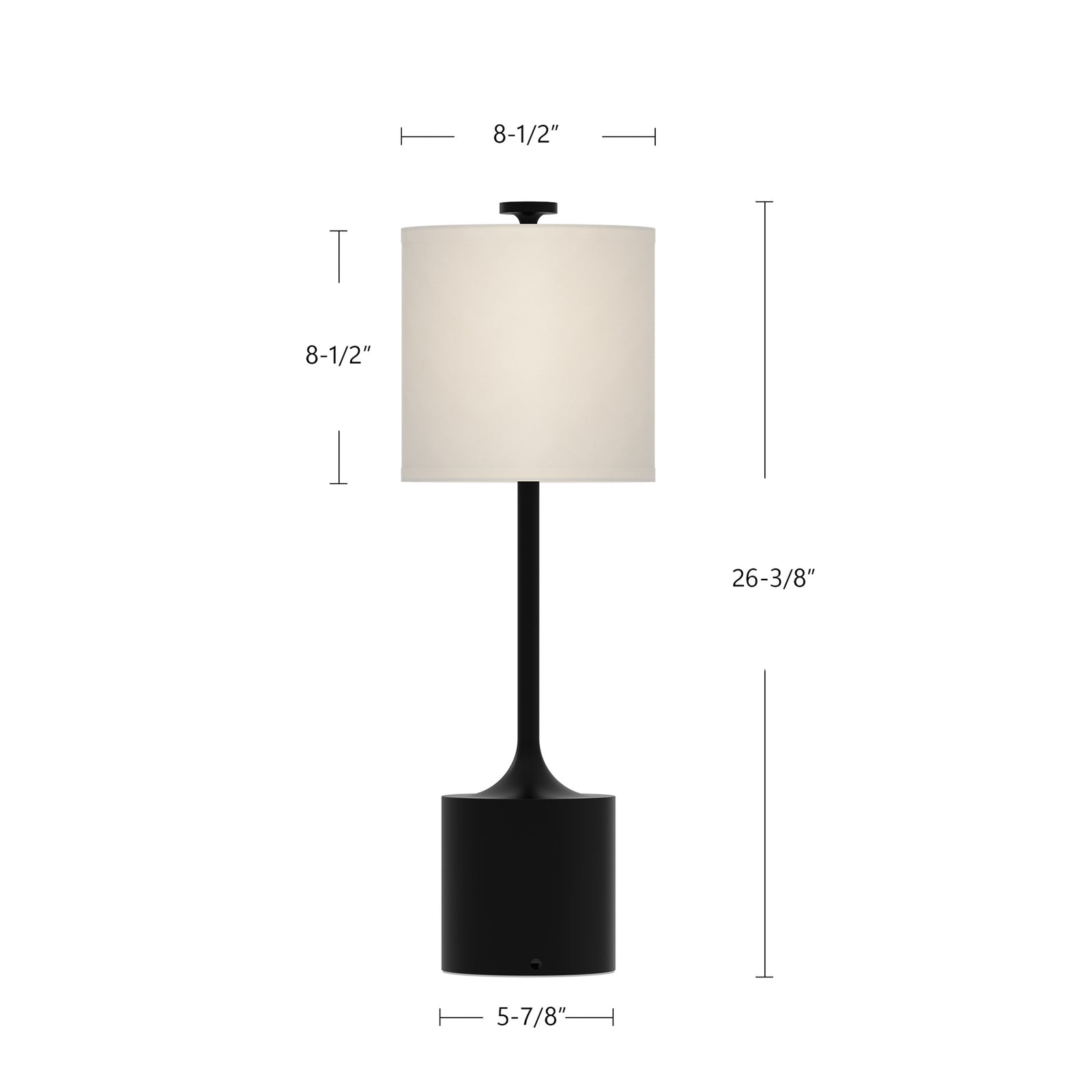 Issa 26-in Matte Black/Ivory Linen 1 Light Table Lamp