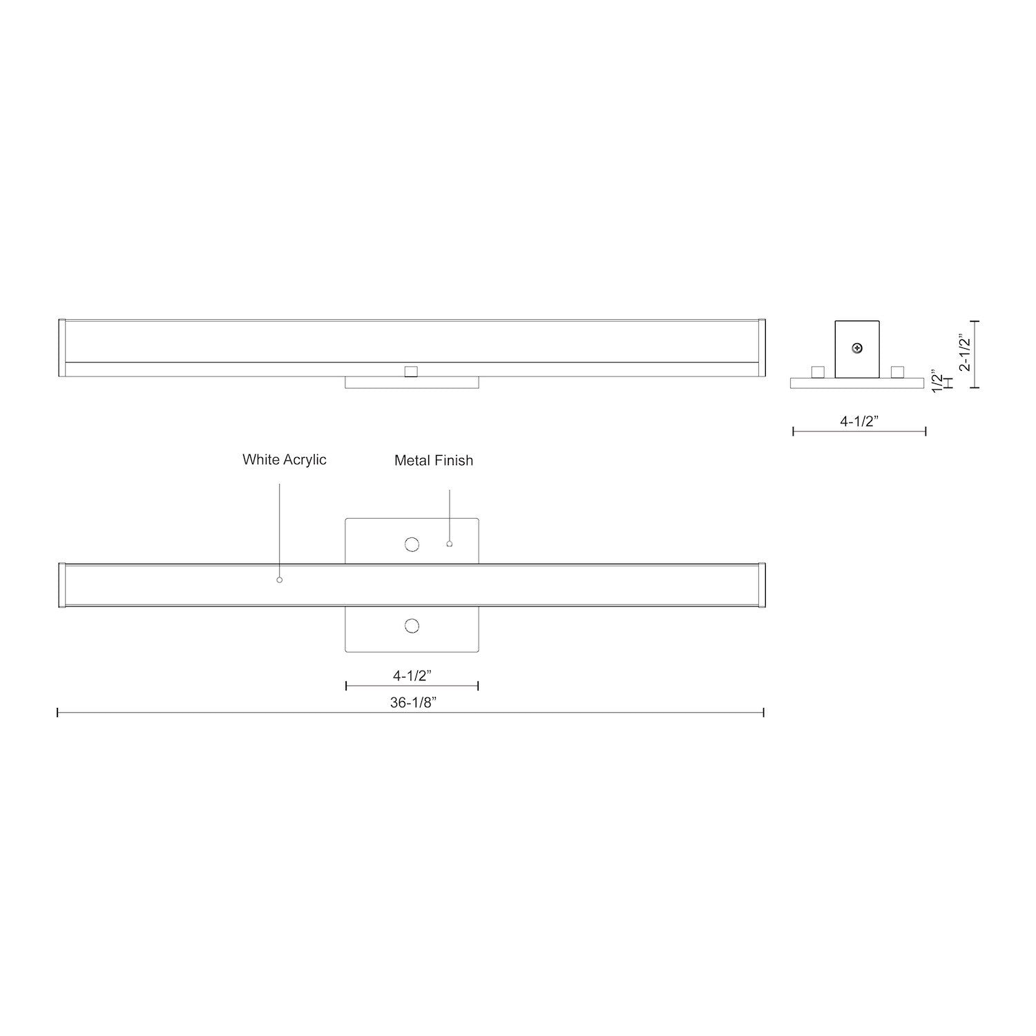 Jane-Slim 36-in Chrome LED Vanity