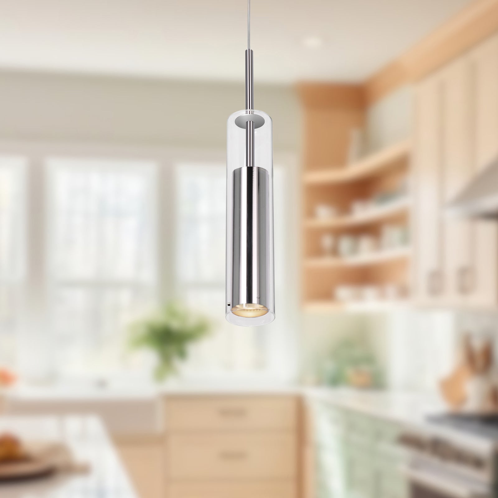 Jarvis 3-in Chrome 1 Light Pendant