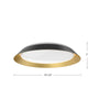Jasper 19-in Black/Gold LED Flush Mount
