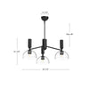 Jude 38-in Brushed Gold/Clear Glass 3 Lights Chandeliers