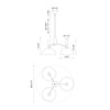 Jude 38-in Brushed Gold/Clear Glass 3 Lights Chandeliers