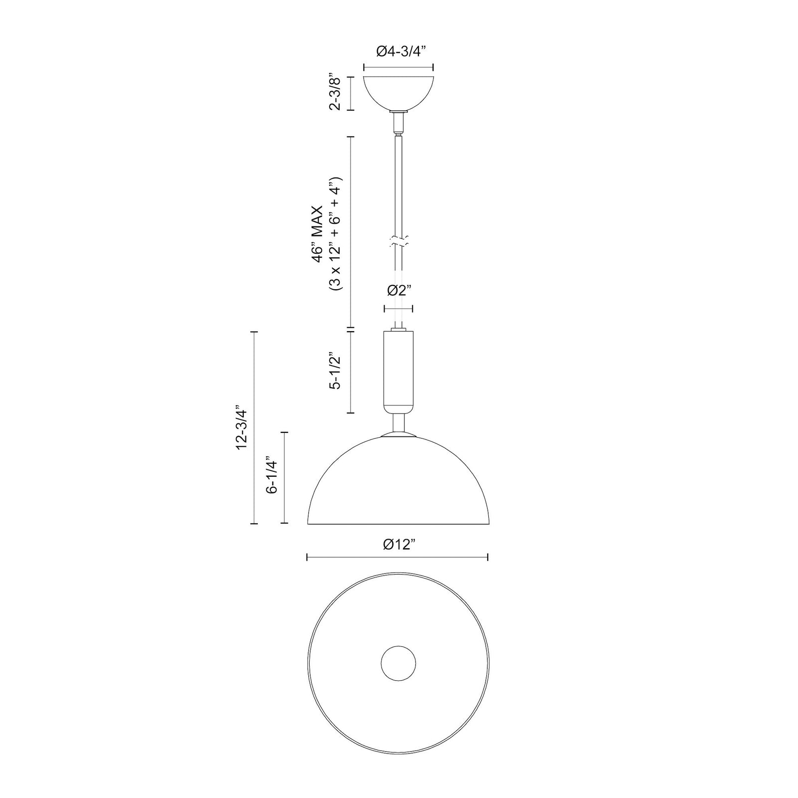 Jude 12-in Clear Glass/Matte Black 1 Light Pendant