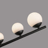 Cypress 19-in Black/Opal Glass LED Chandelier