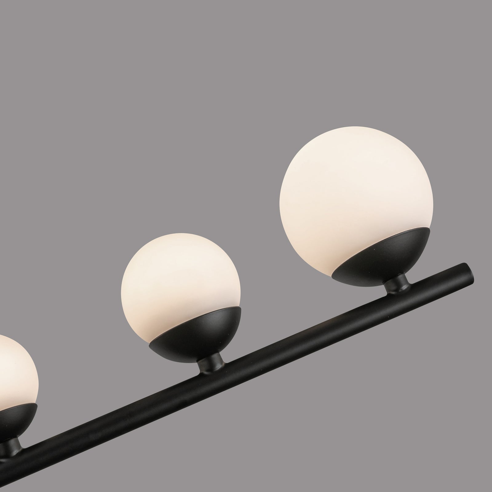 Cypress 19-in Black/Opal Glass LED Chandelier