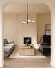Cypress 19-in Black/Opal Glass LED Chandelier