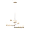 Cypress 18-in Brushed Gold/Opal Glass LED Chandelier