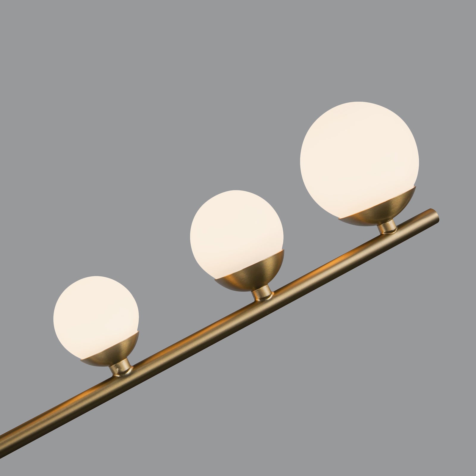 Cypress 18-in Brushed Gold/Opal Glass LED Chandelier
