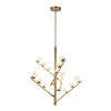 Cypress 18-in Brushed Gold/Opal Glass LED Chandelier