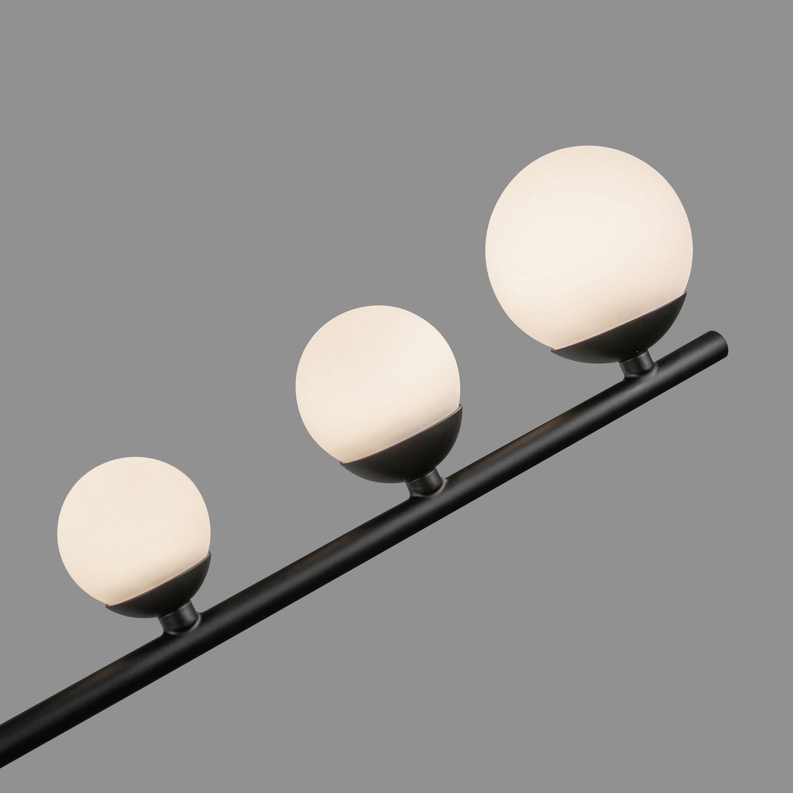 Cypress 18-in Black/Opal Glass LED Chandelier