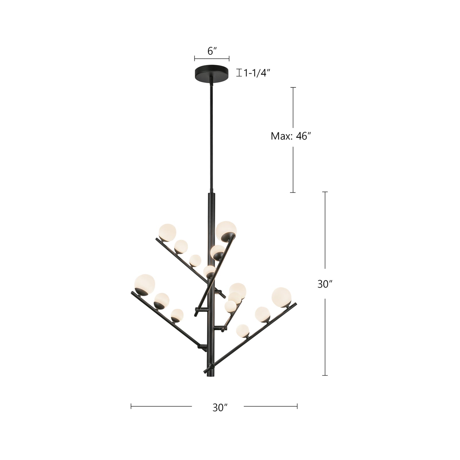 Cypress 18-in Brushed Gold/Opal Glass LED Chandelier