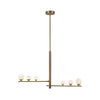 Cypress 23-in Brushed Gold/Opal Glass LED Pendant