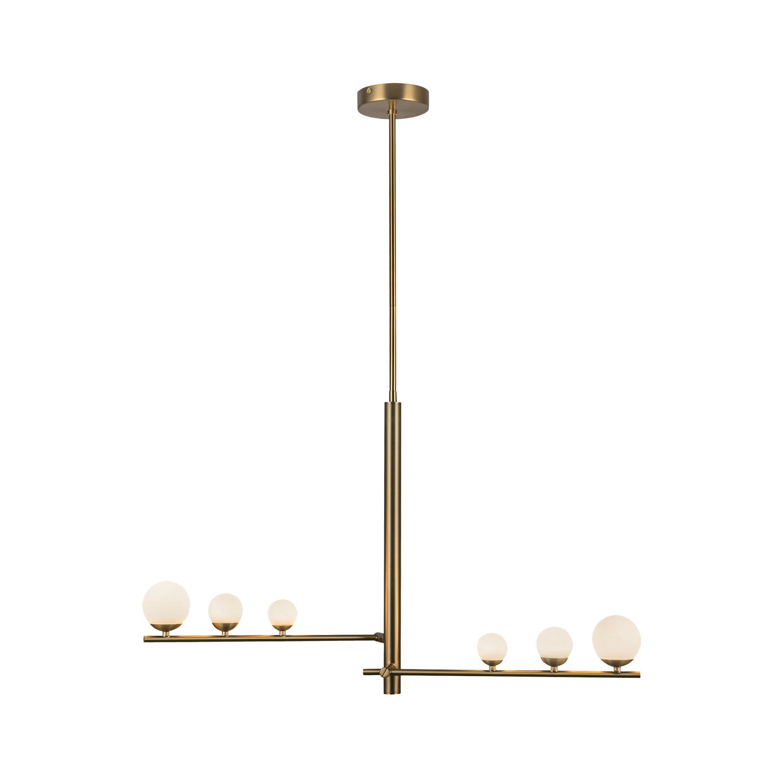 Cypress 23-in Brushed Gold/Opal Glass LED Pendant