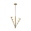 Cypress 23-in Brushed Gold/Opal Glass LED Pendant
