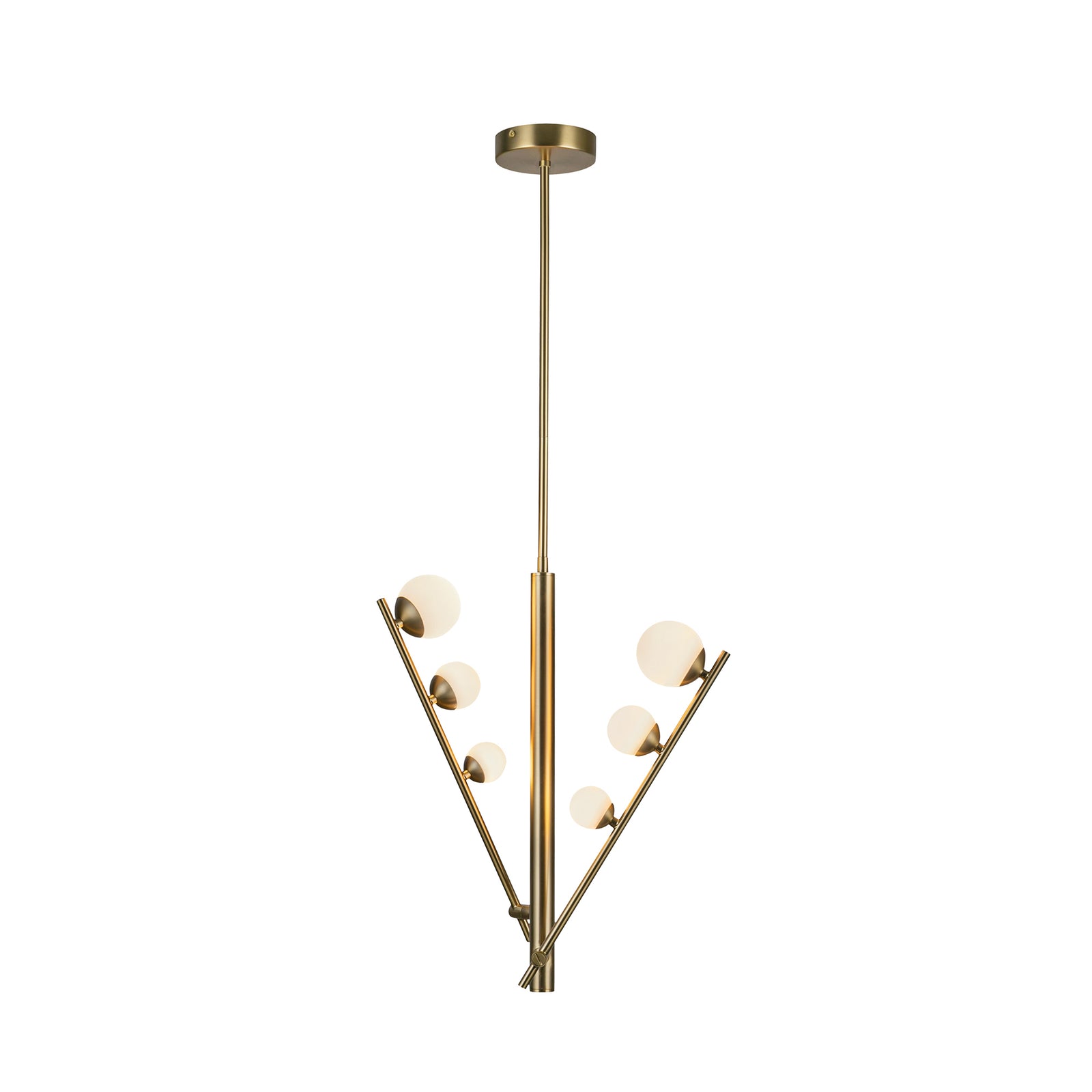 Cypress 23-in Brushed Gold/Opal Glass LED Pendant