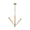 Cypress 23-in Brushed Gold/Opal Glass LED Pendant