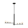 Cypress 23-in Black/Opal Glass LED Pendant