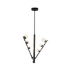 Cypress 23-in Black/Opal Glass LED Pendant