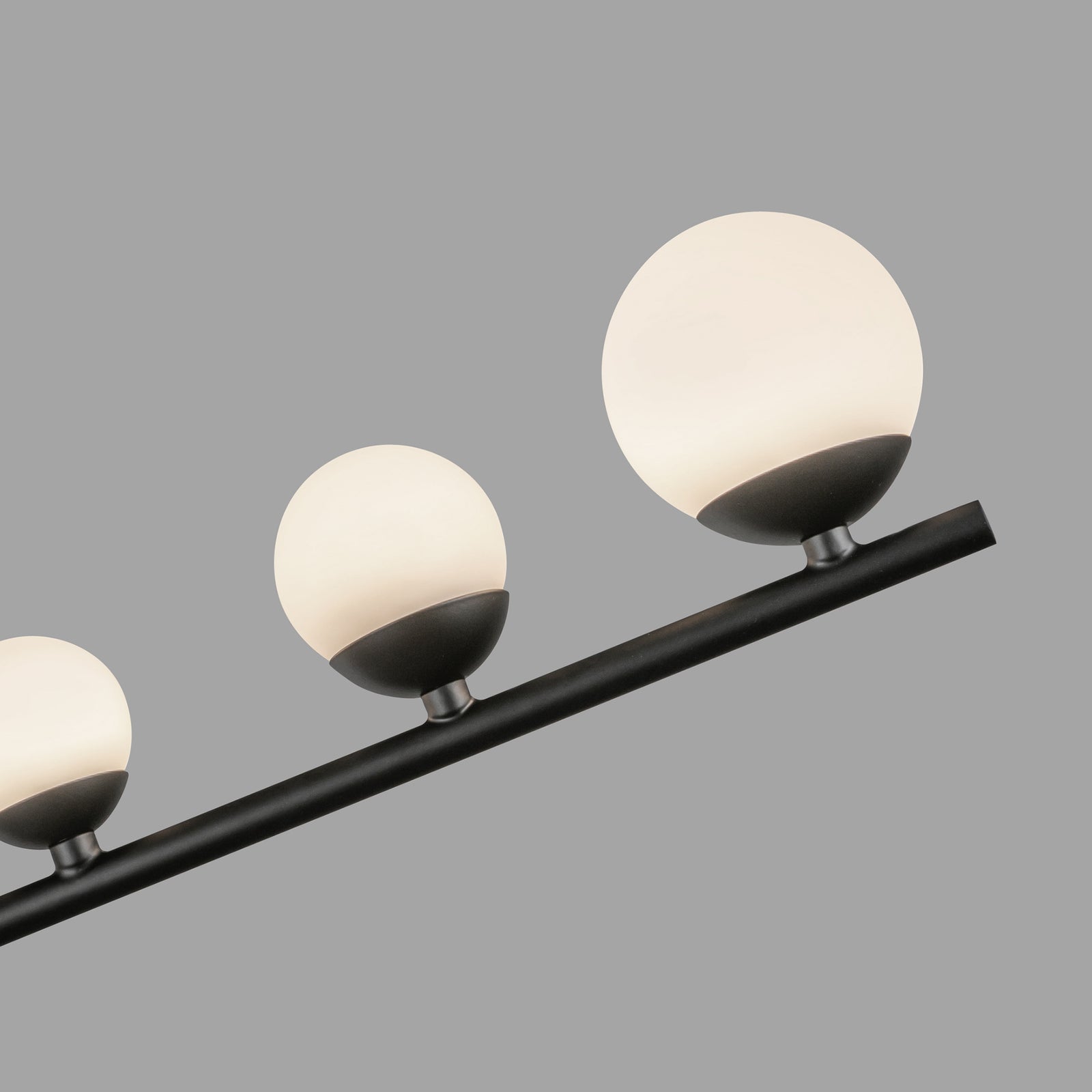Cypress 23-in Black/Opal Glass LED Pendant