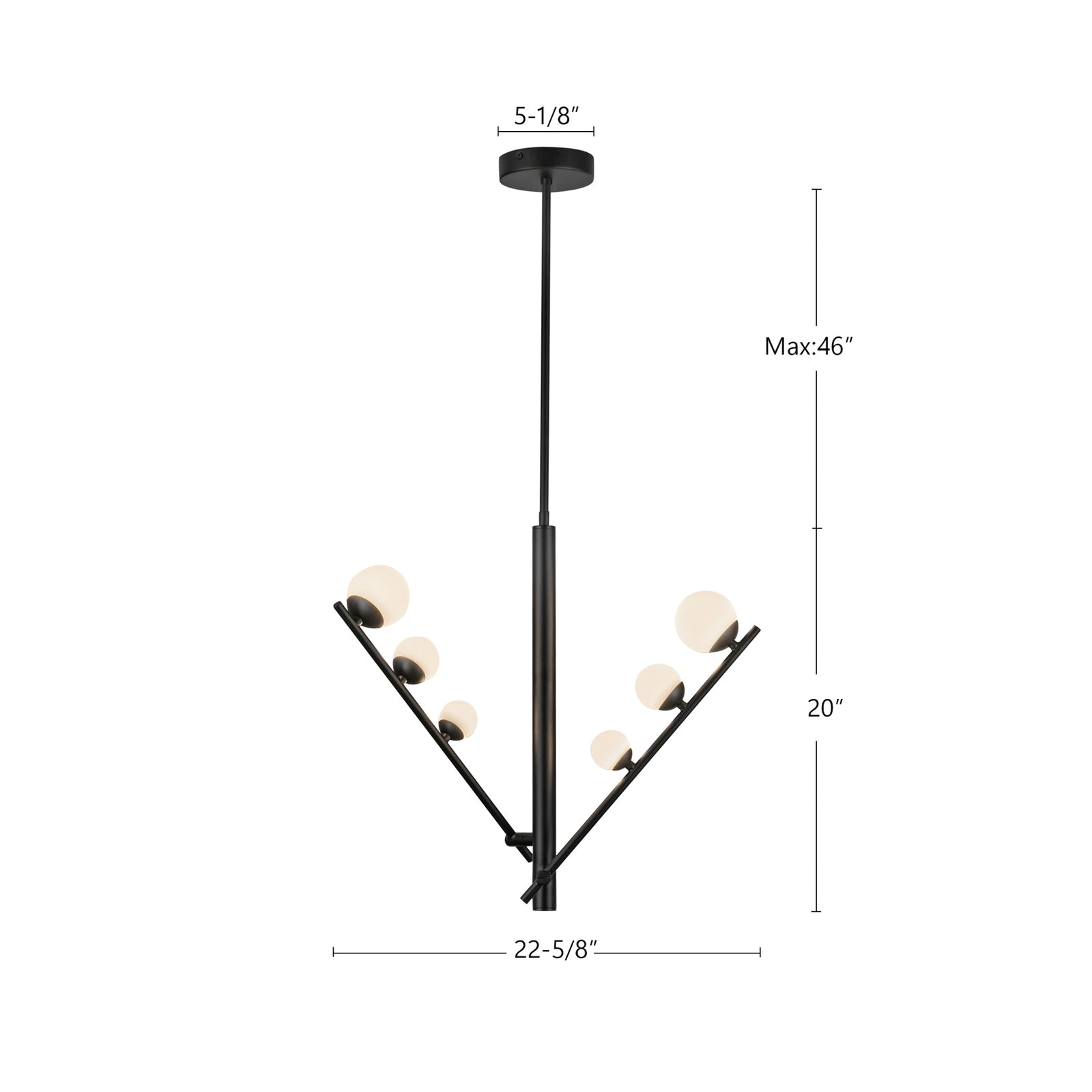 Cypress 23-in Brushed Gold/Opal Glass LED Pendant