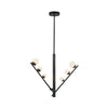 Cypress 23-in Black/Opal Glass LED Pendant
