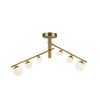 Cypress 24-in Brushed Gold/Opal Glass LED Semi-Flush