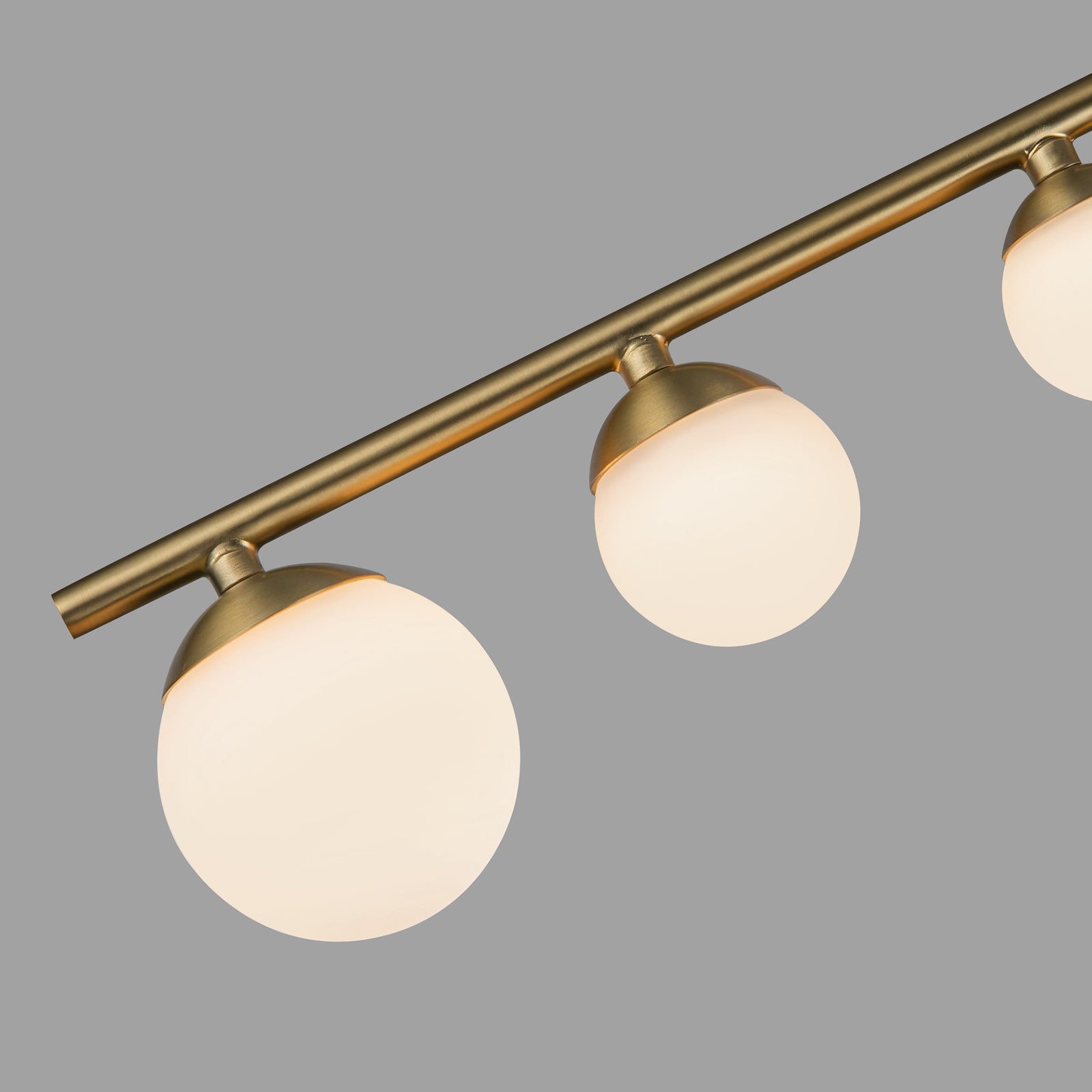 Cypress 24-in Brushed Gold/Opal Glass LED Semi-Flush