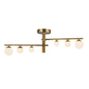 Cypress 24-in Brushed Gold/Opal Glass LED Semi-Flush