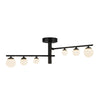 Cypress 24-in Black/Opal Glass LED Semi-Flush