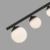 Cypress 24-in Black/Opal Glass LED Semi-Flush