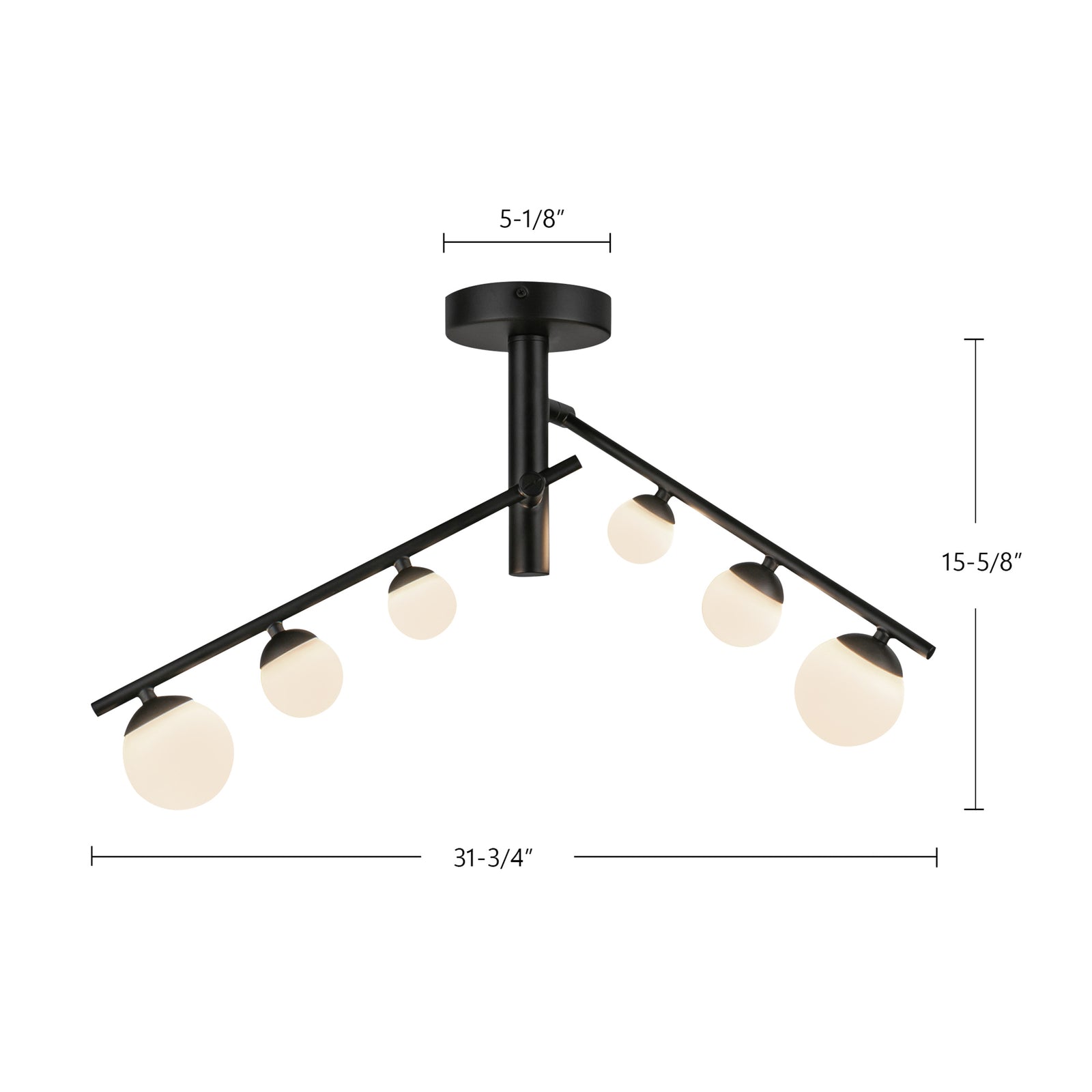 Cypress 24-in Brushed Gold/Opal Glass LED Semi-Flush
