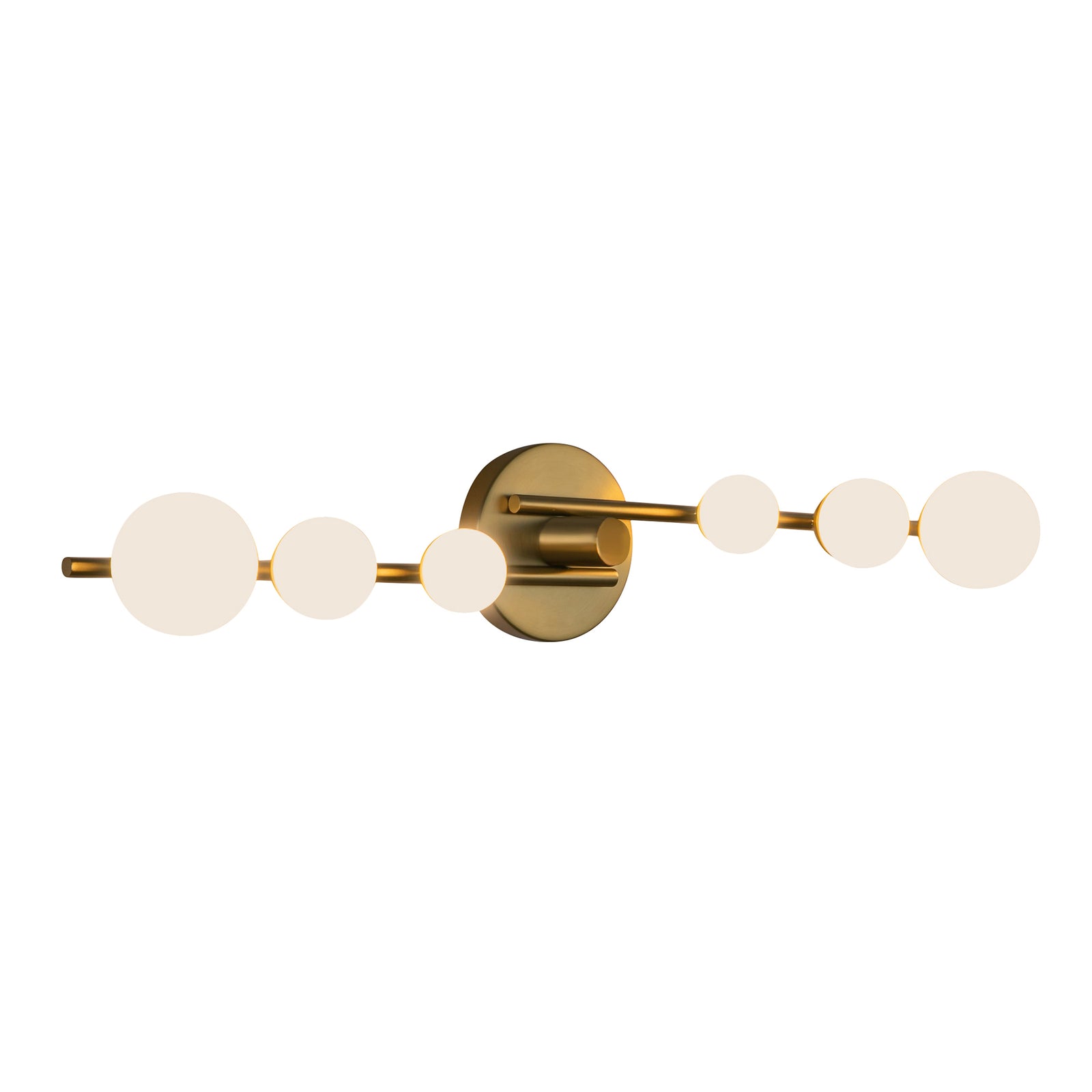 Cypress 29-in Brushed Gold/Opal Glass LED Vanity