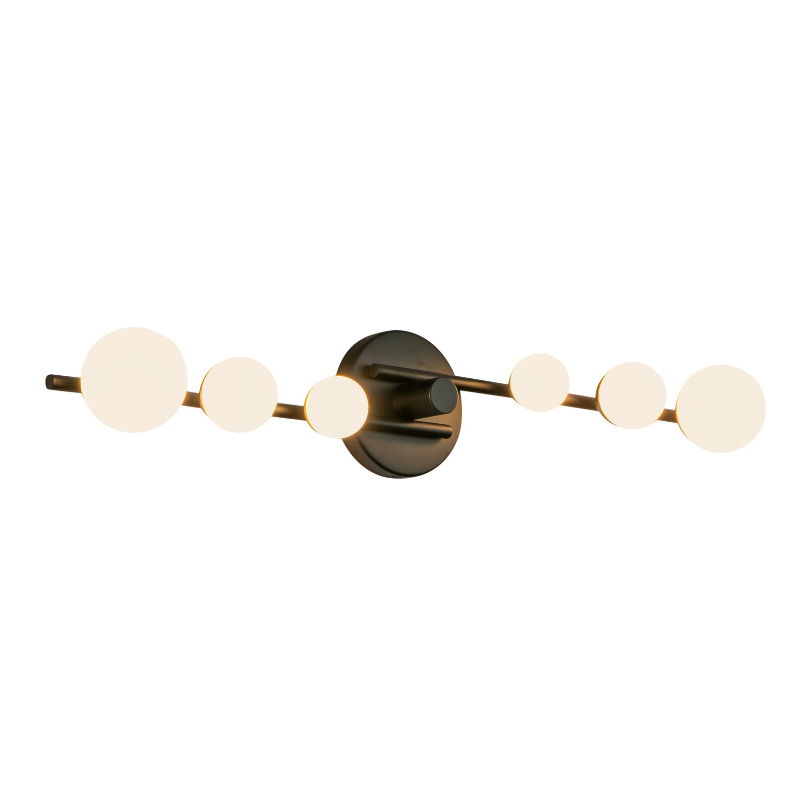 Cypress 29-in Black/Opal Glass LED Vanity