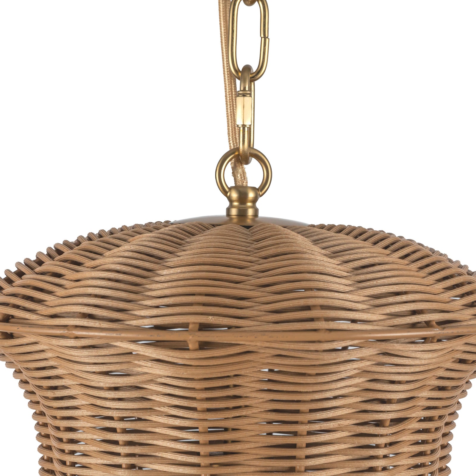 Kai 11-in Brushed Gold Socket Pendant