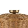 Kai 16-in Brushed Gold Socket Semi-Flush Mount