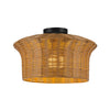 Kai 16-in Matte Black Socket Semi-Flush Mount