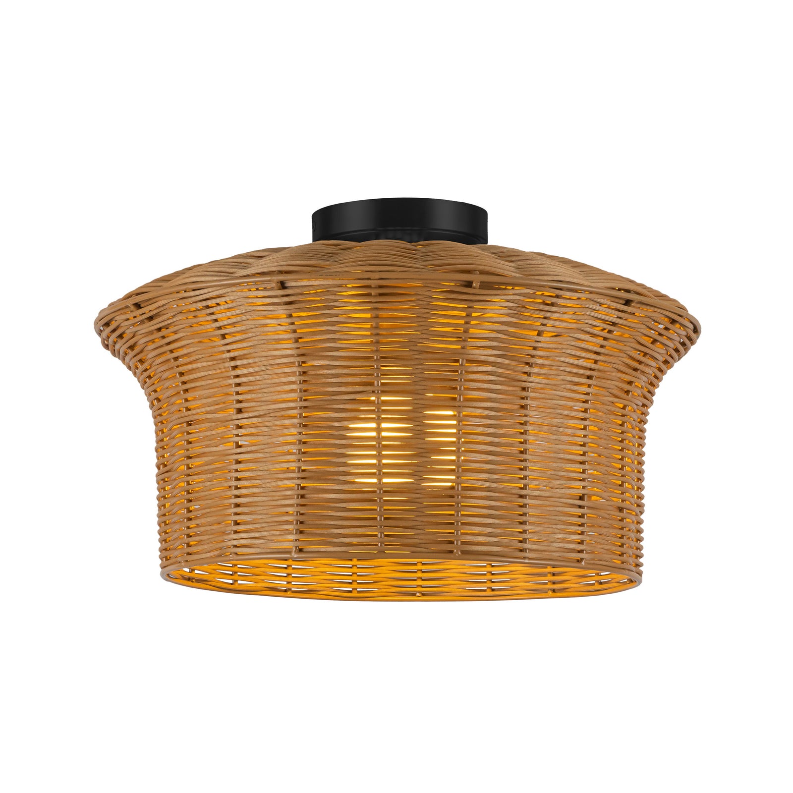 Kai 16-in Matte Black Socket Semi-Flush Mount