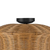 Kai 16-in Matte Black Socket Semi-Flush Mount