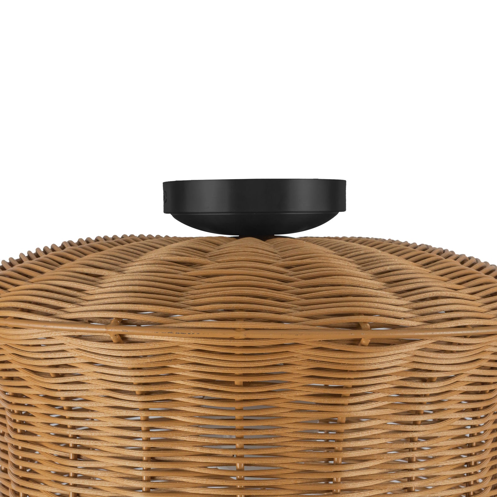 Kai 16-in Matte Black Socket Semi-Flush Mount