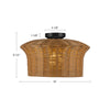 Kai 16-in Brushed Gold Socket Semi-Flush Mount