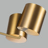 Keiko 30-in Brushed Gold 6 Lights Chandelier