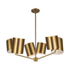 Keiko 30-in Brushed Gold 6 Lights Chandelier