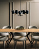 Keiko 30-in Black 6 Lights Chandelier