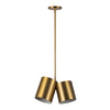 Keiko 14-in Brushed Gold 2 Lights Pendant